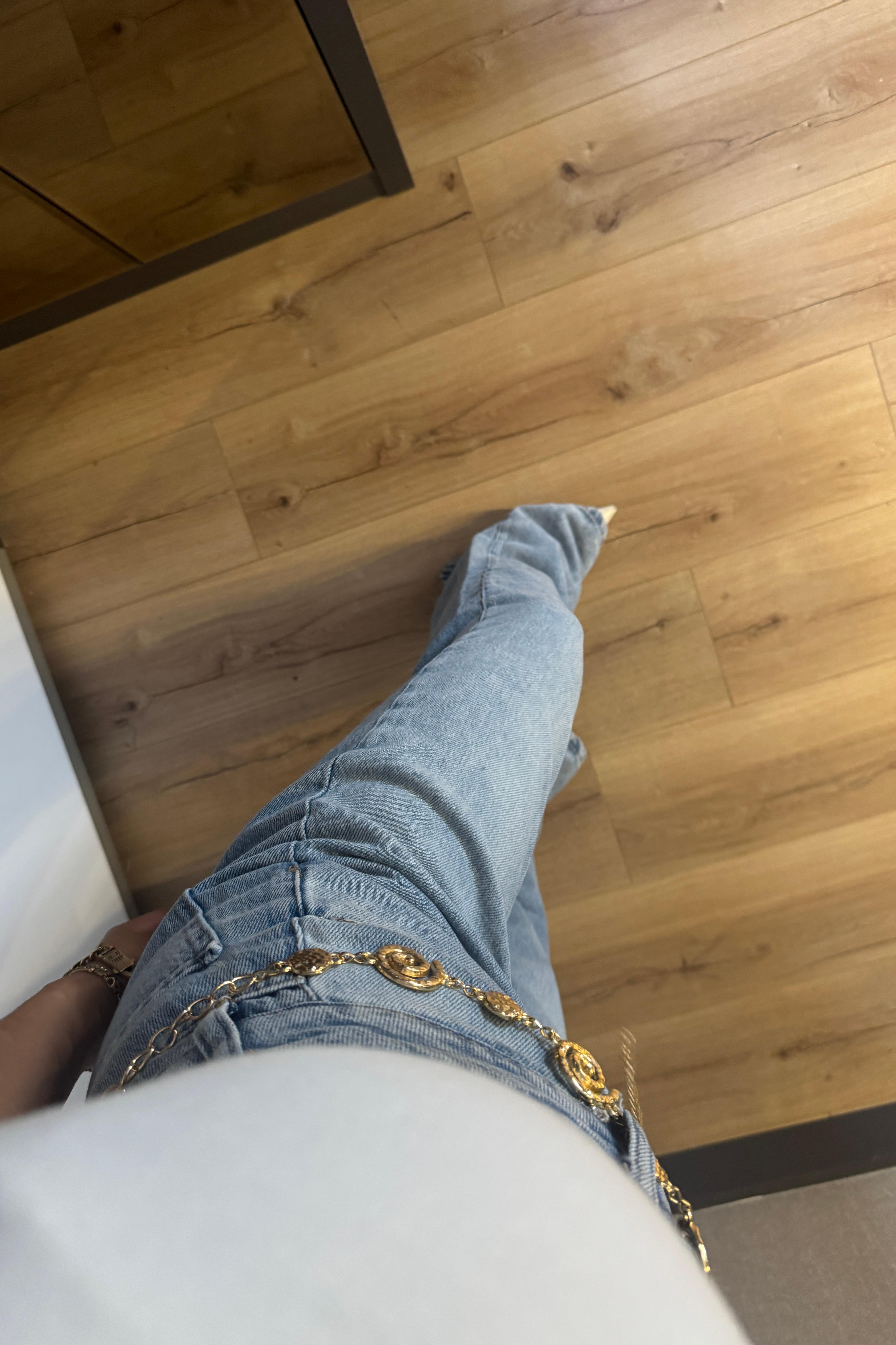 Buz Mavi Wide Leg Jean