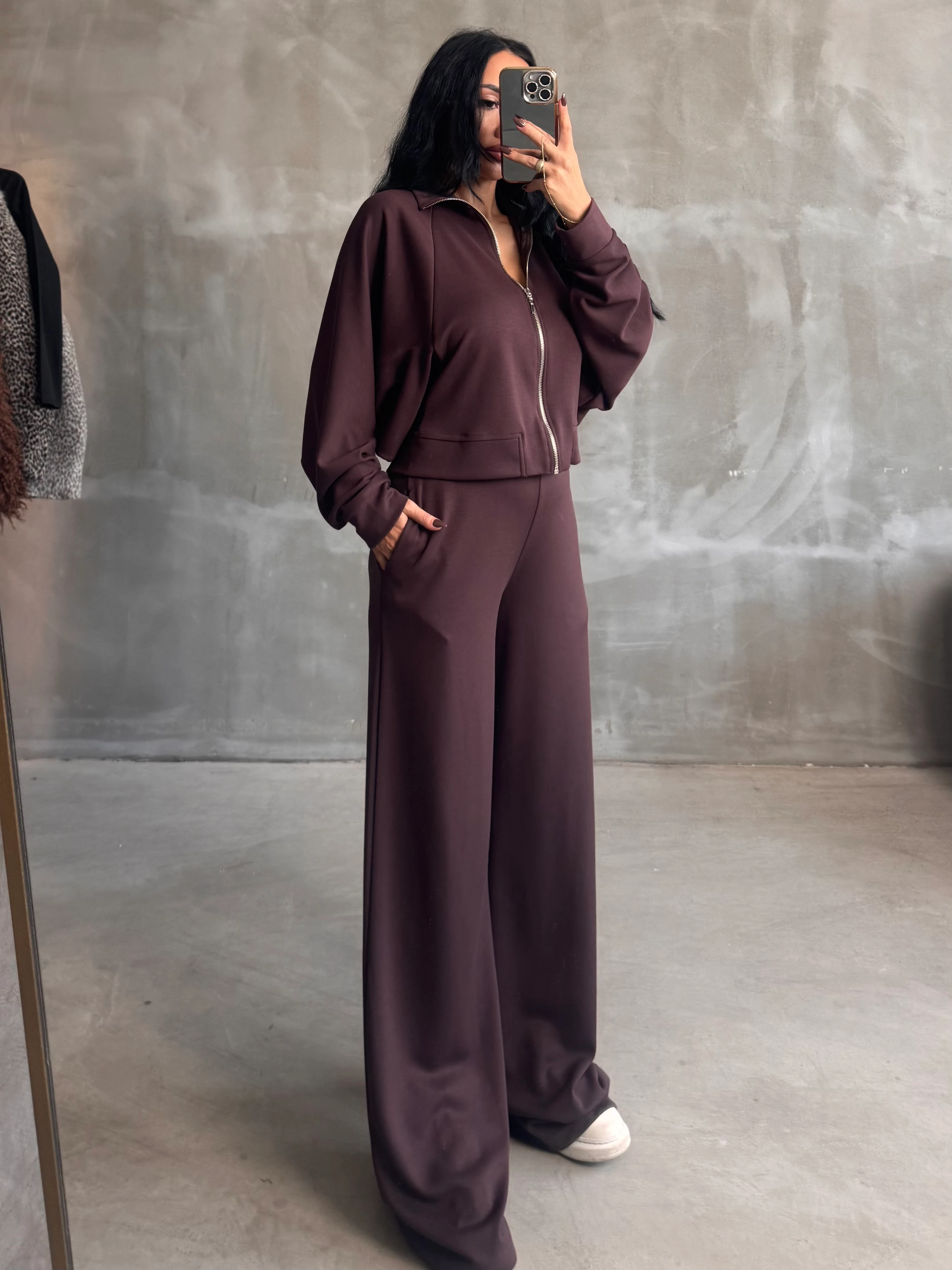 Premium Modal Fermuarlı Hırka Eşofman Takım