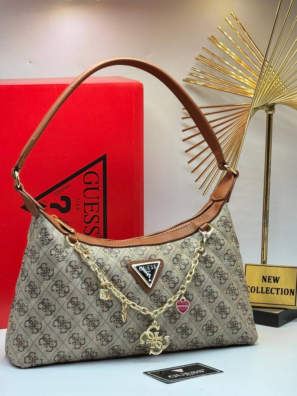 GUESS EVER FLAP ÇANTA - Ekru