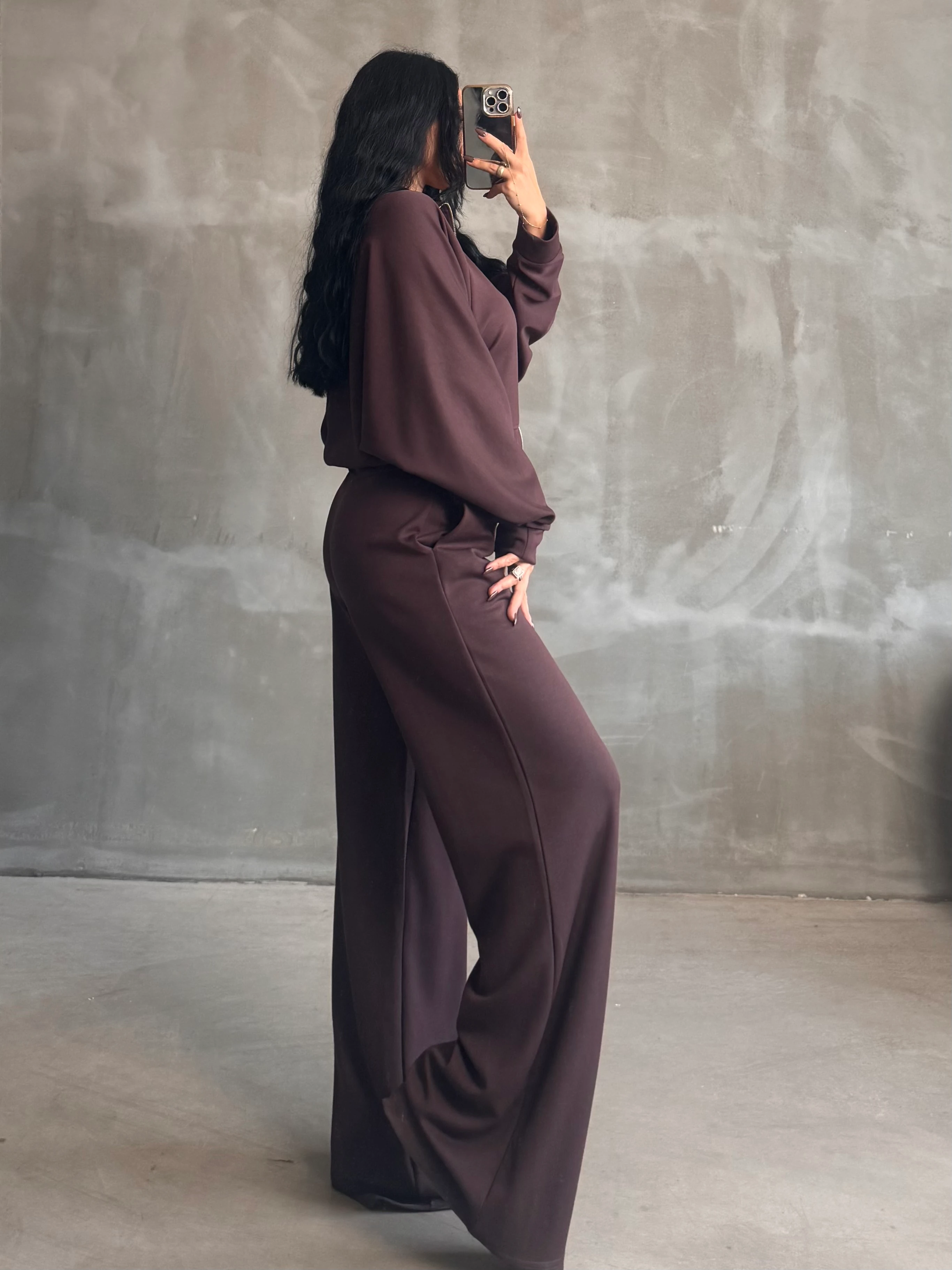 Premium Modal Fermuarlı Hırka Eşofman Takım