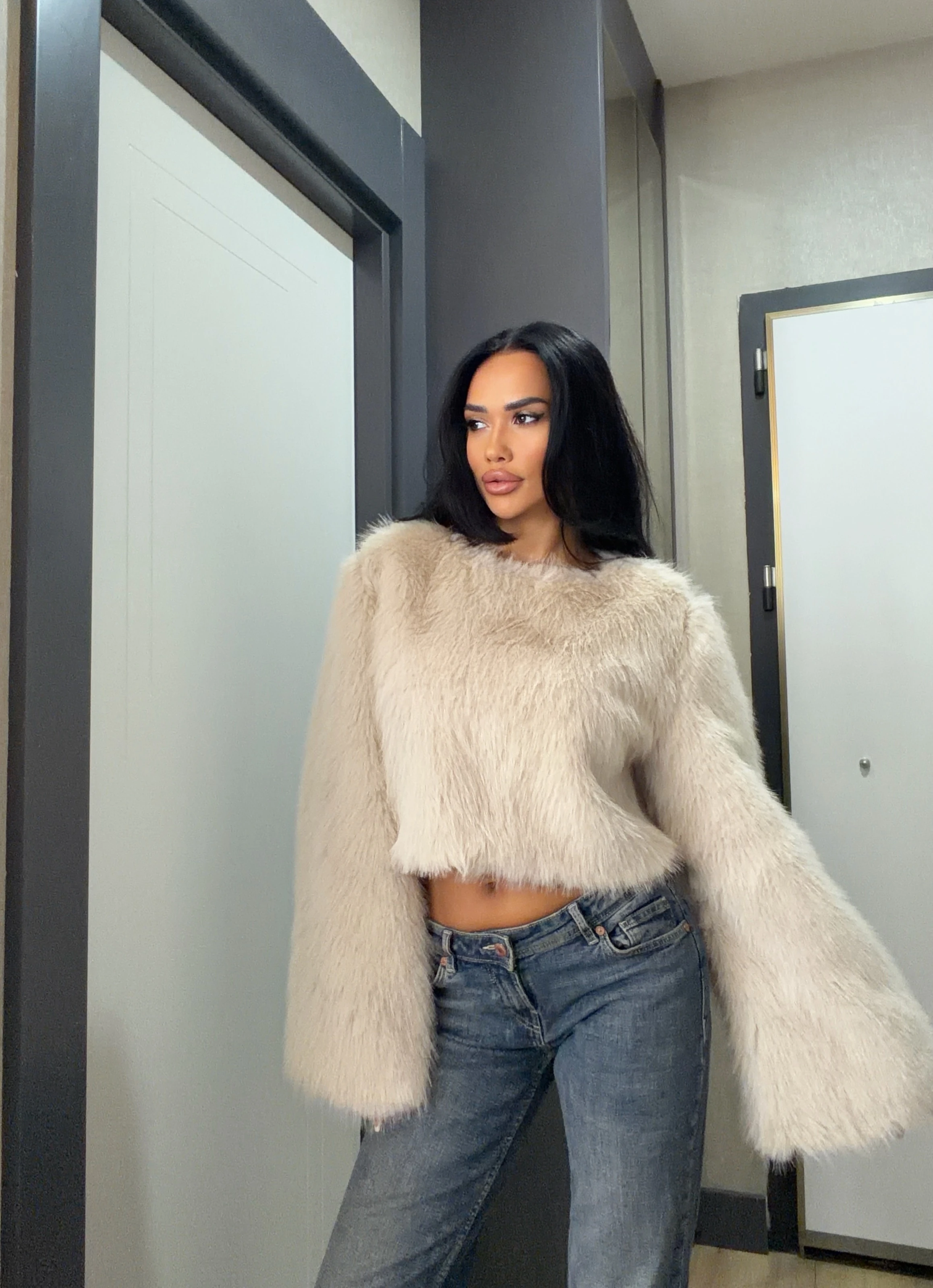 Kürk Dokulu Kazak - Bej