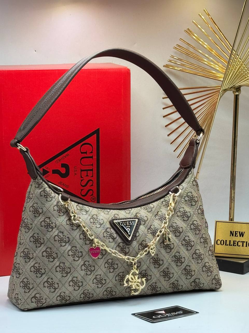 GUESS EVER FLAP ÇANTA - Krem