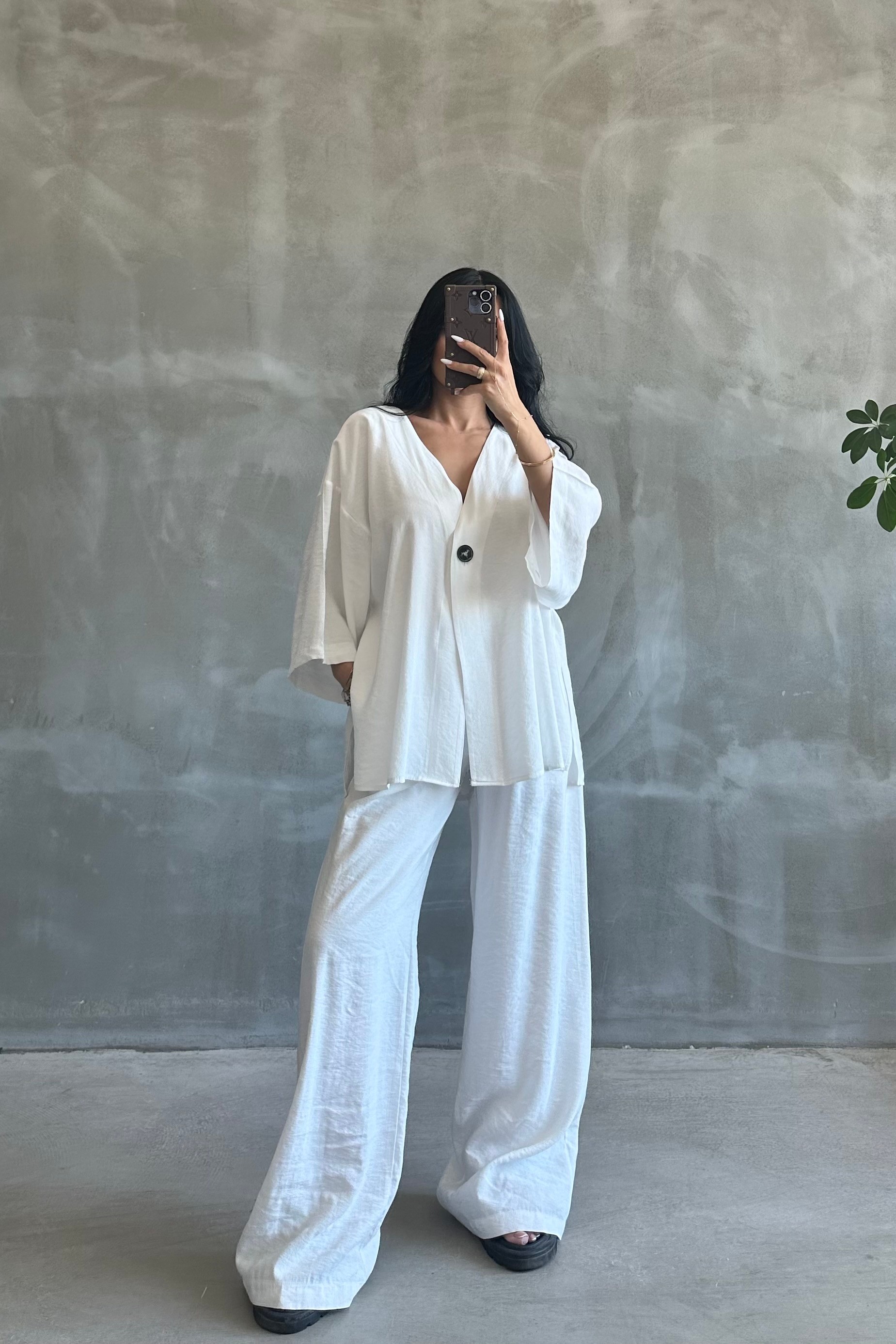 Premium Tensel Kumaş Oversize Takım