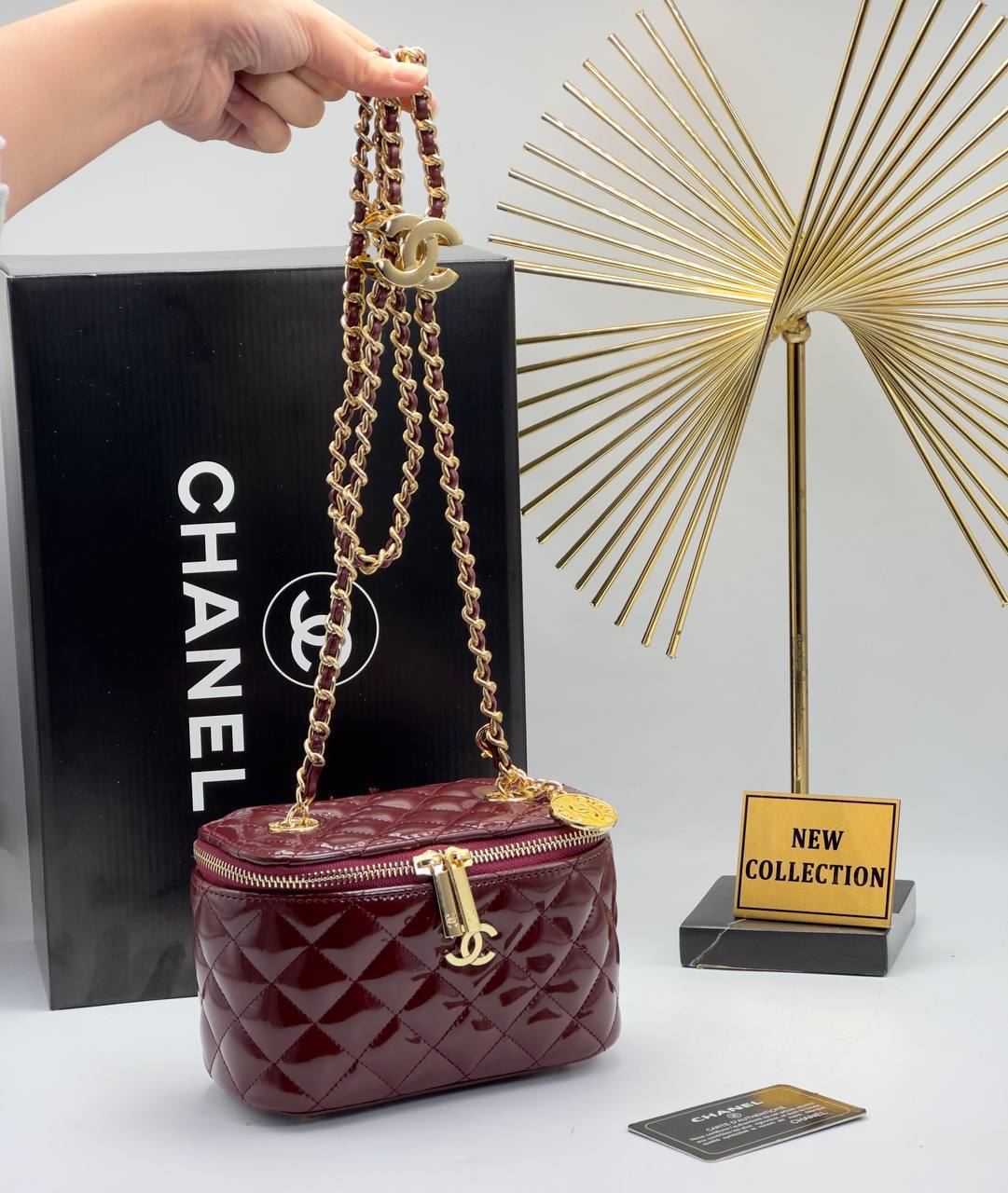 CHANEL ÇANTA  - Rugan bordo