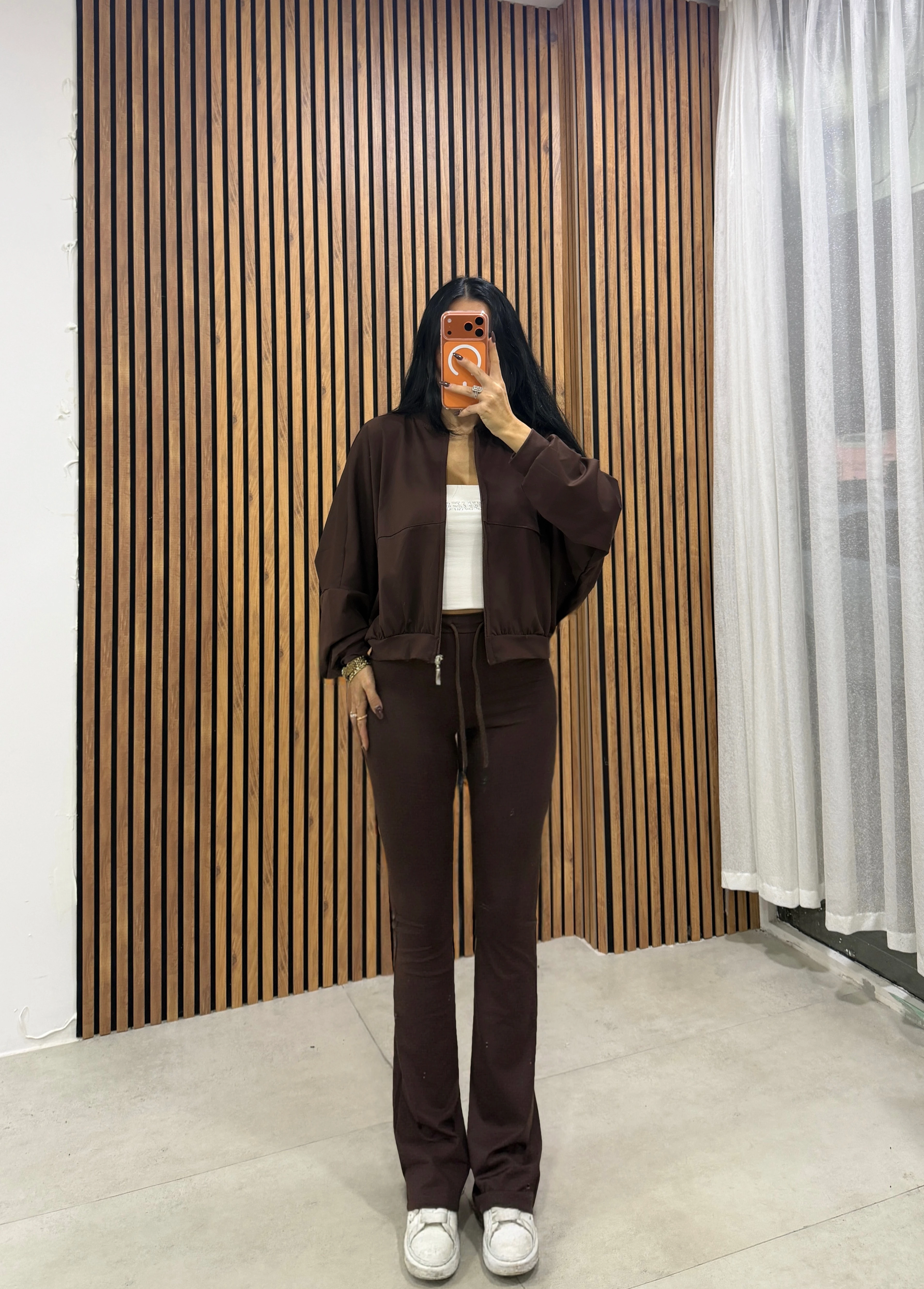 Flex Bomber Ceket ve İspanyol Paça Spor Takım