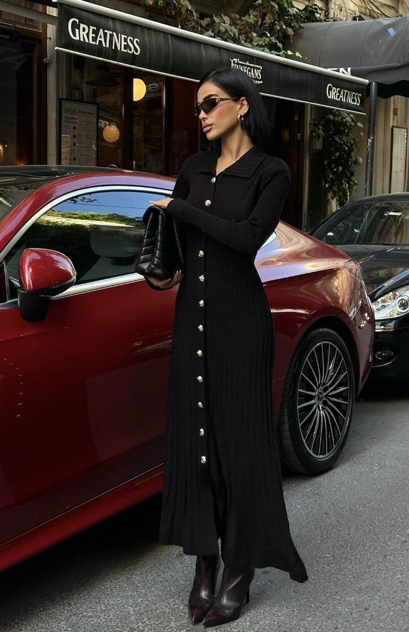 TRİKO MAXİ ELBİSE