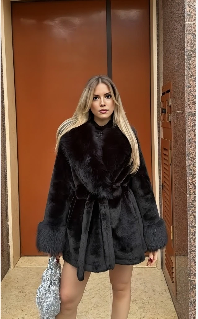 İTHAL PREMİUM SERI KÜRK KABAN - Siyah