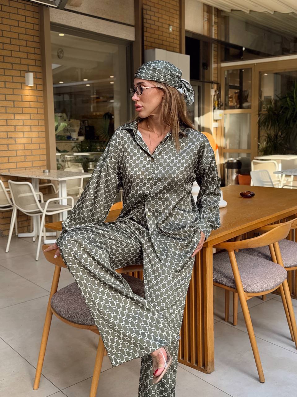 SATEN MARKA MODEL 3 LÜ SET TAKIM - Haki