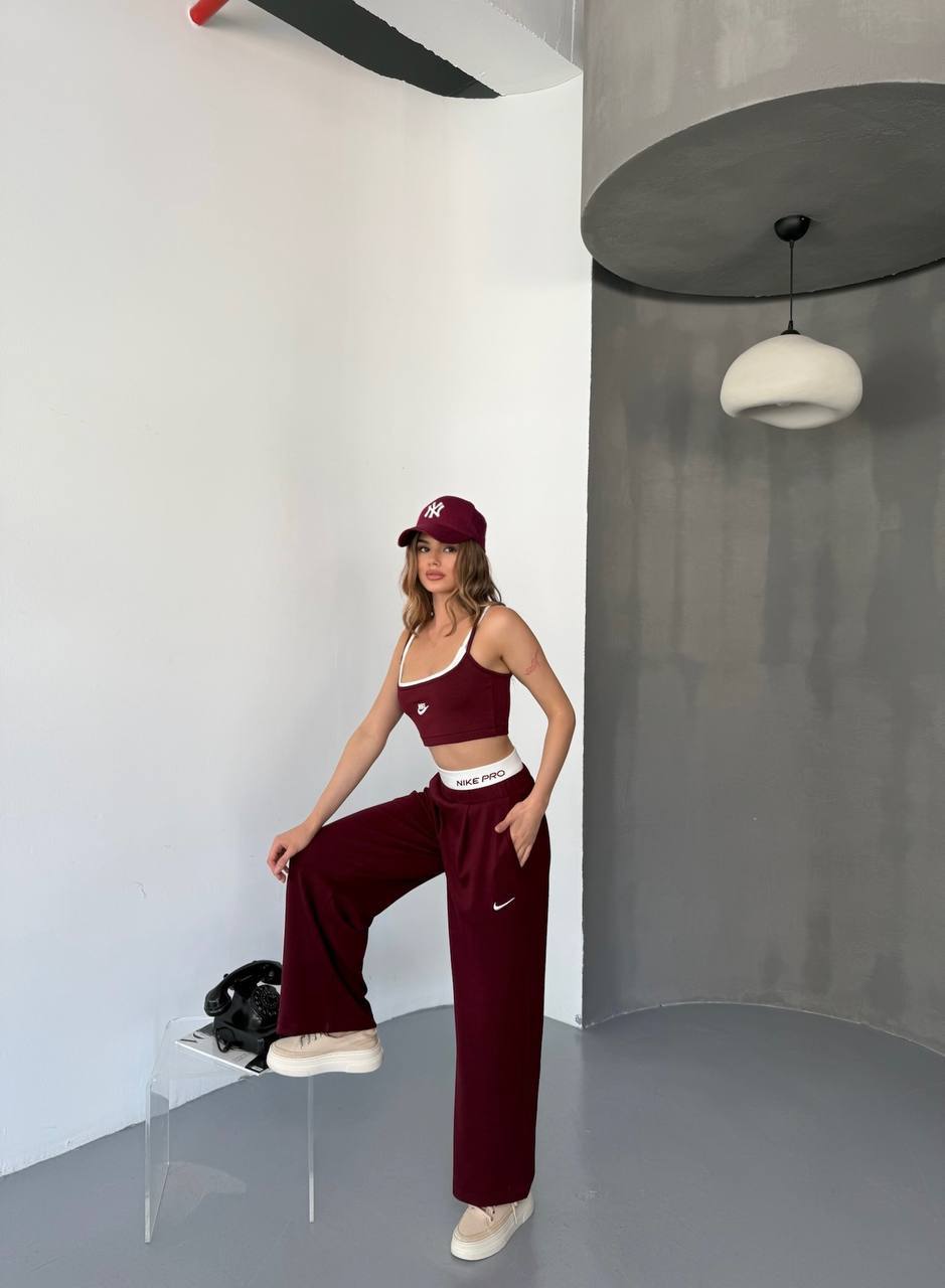 MARKA CROP TAKIM - Bordo