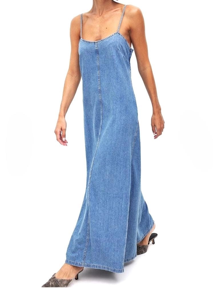 İthal Marka Denim Elbise