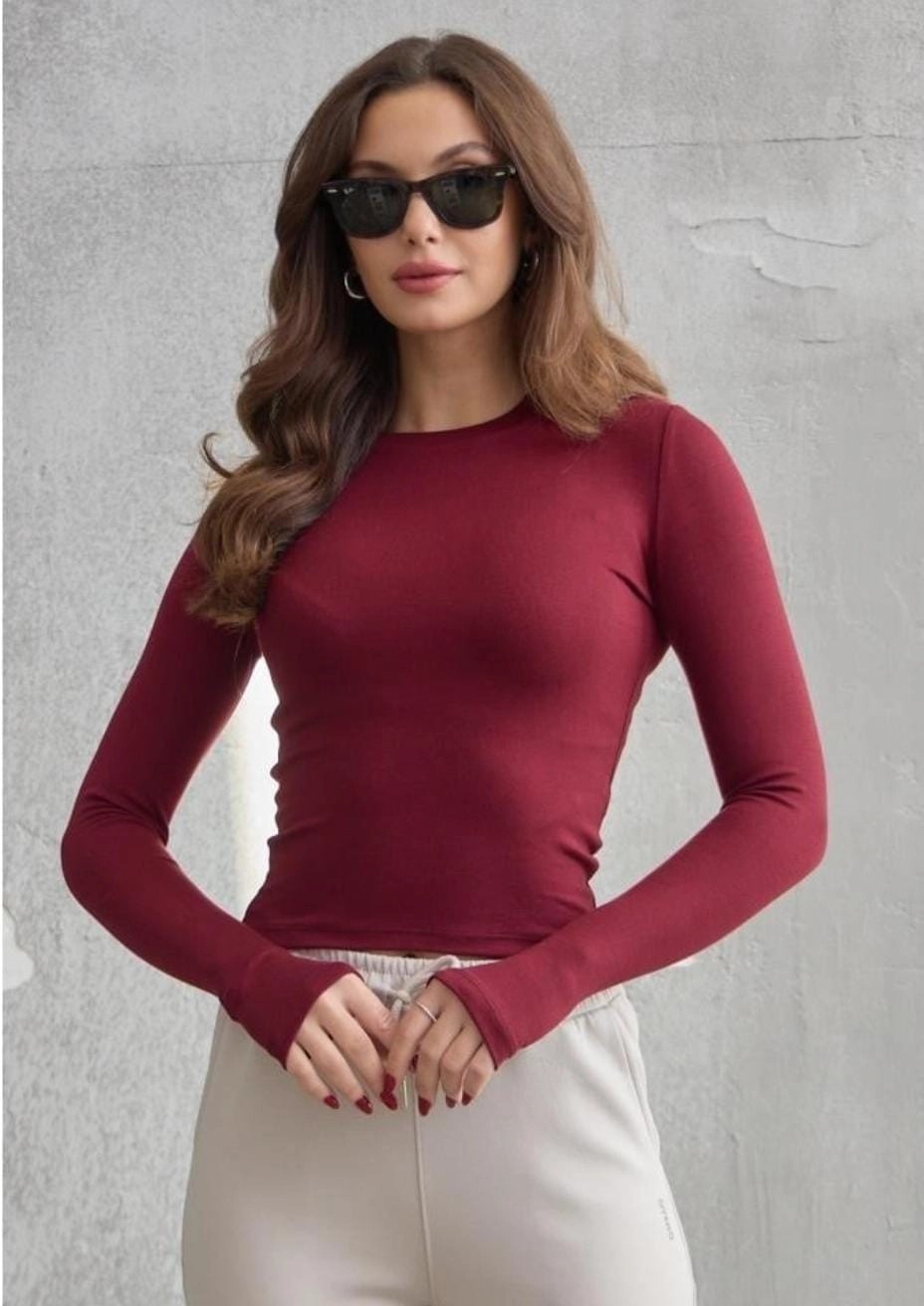 Oysh Parmak Geçmeli Bordo Body