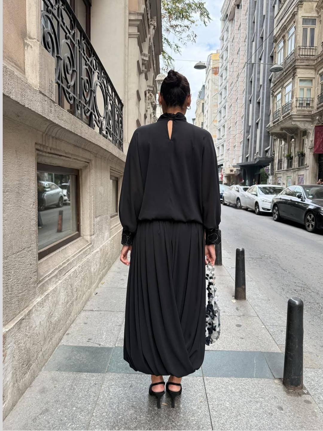 YORYO ŞİFON AKSESUARLI BALON ETEK TAKIM