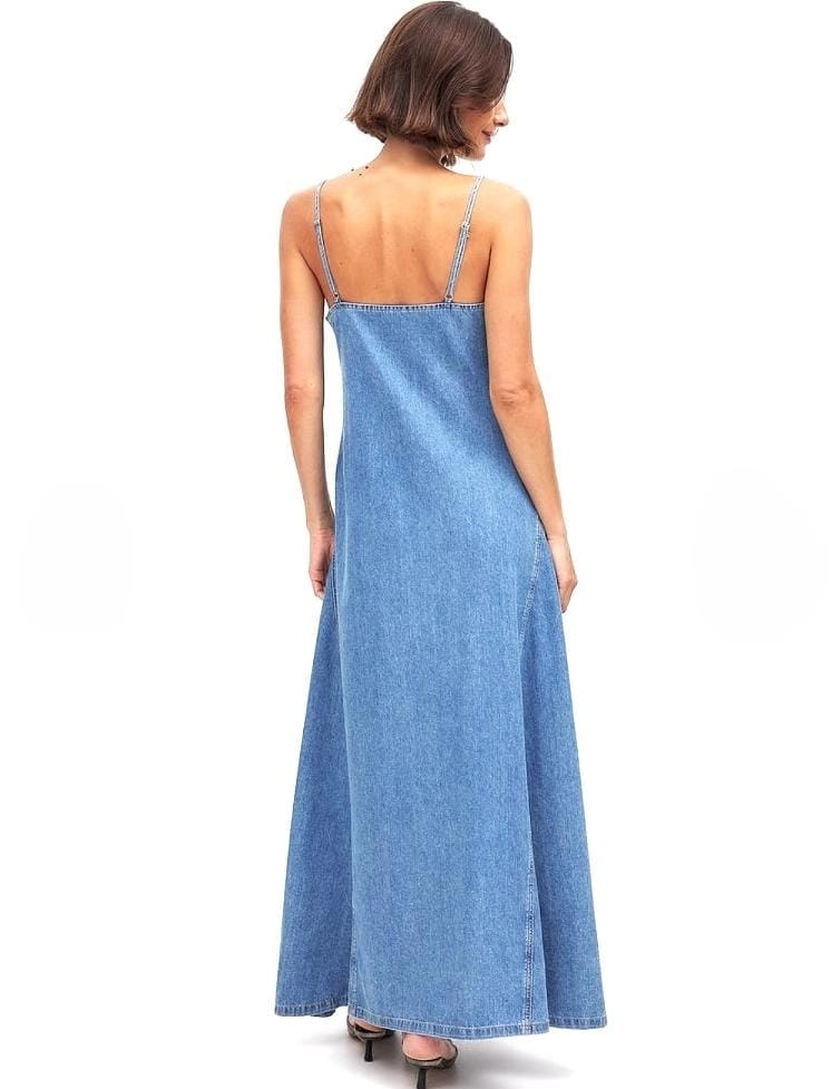 İthal Marka Denim Elbise