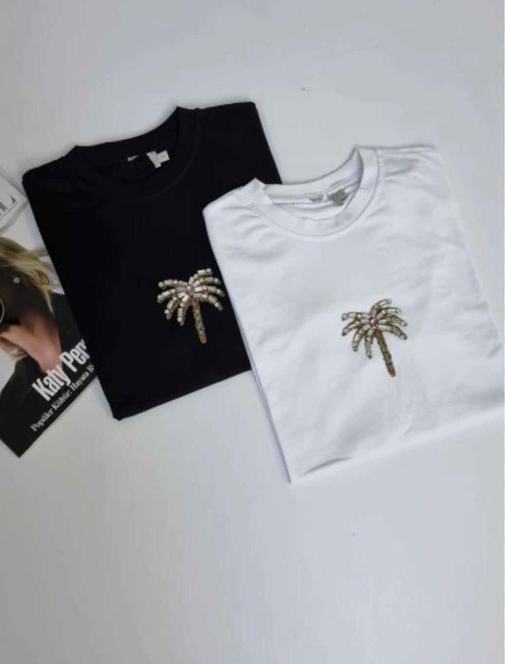 Marka Palmiye Taşlı Tshirt