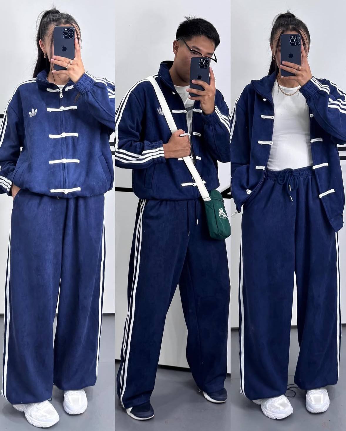 SÜET  UNİSEX ADS MARKA TAKIM - Larcivert