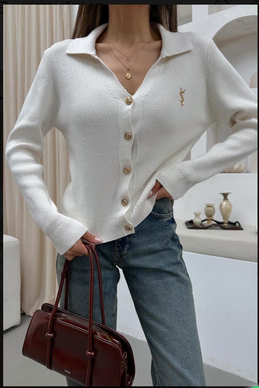 MARKA LOGOLU ÇELİK TRİKO  - Ekru