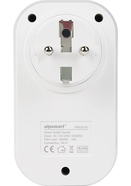 ALPSMART As816 Eu Wifi Akıllı Priz Uzaktan Kontrollü Tuya Destekli 16a