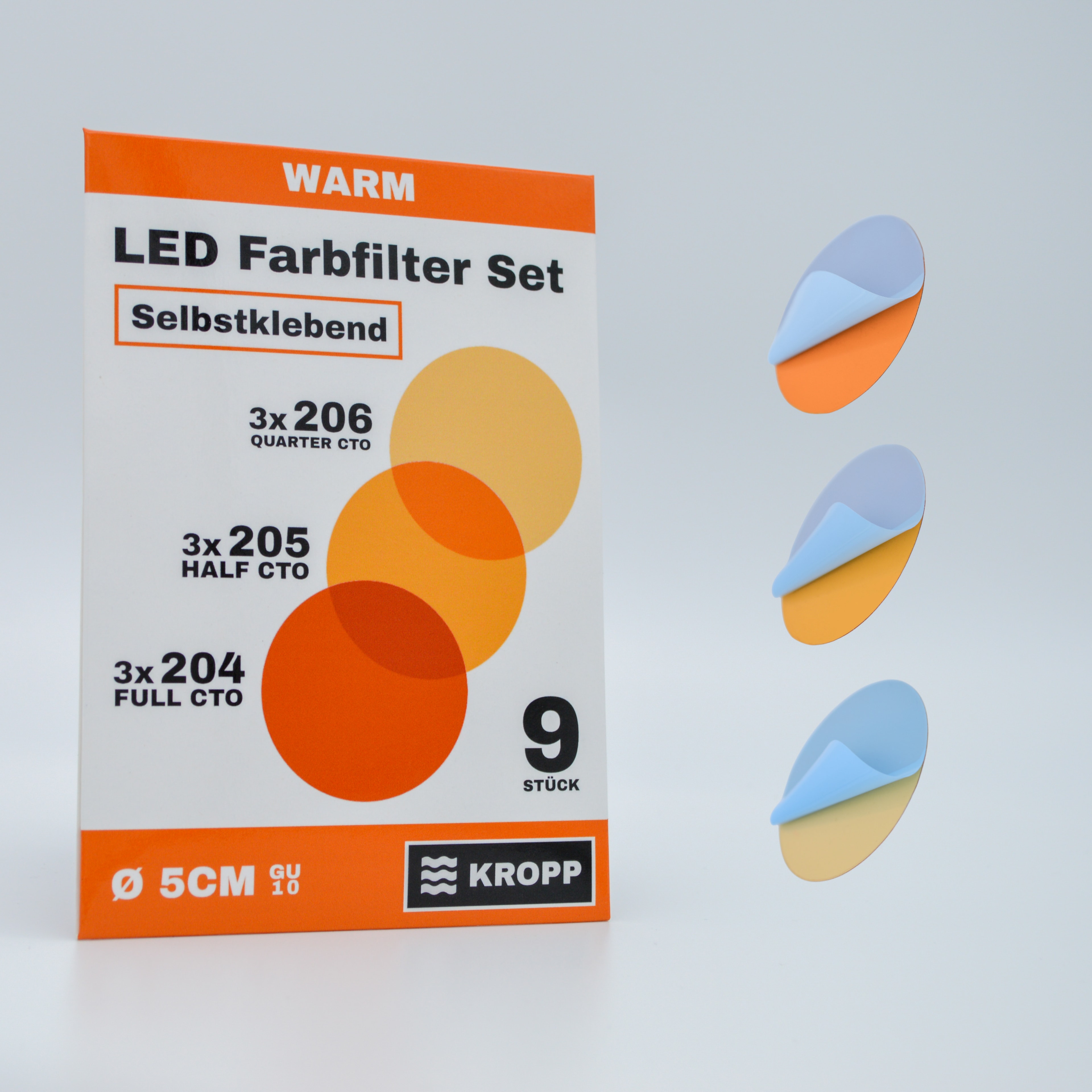 Selbstklebende Diffusorfolien für LED Lampen, ⌀5 CM Kreiszuschnitt KROPP online kaufen LED