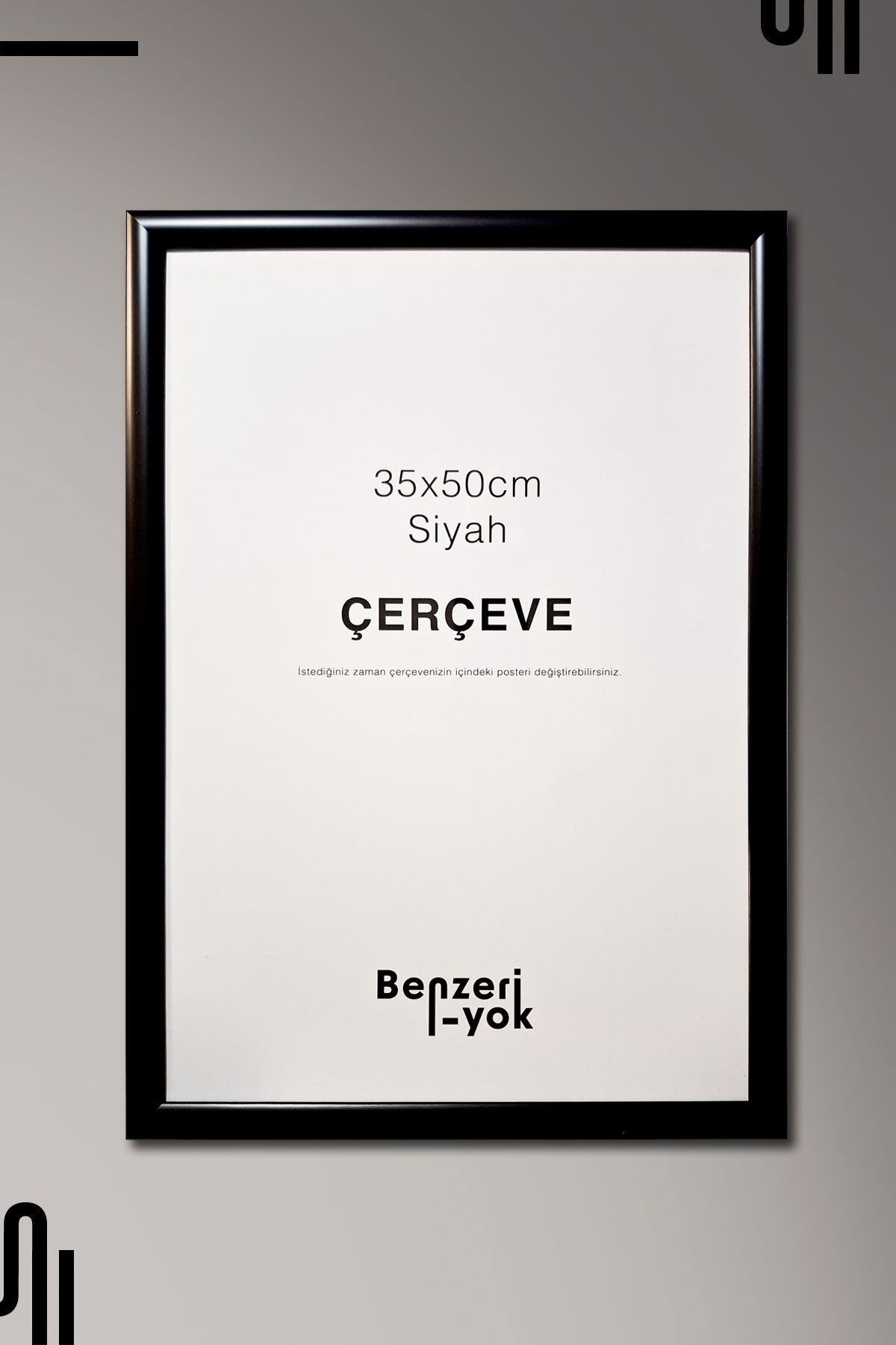 Çerçeve 35x50cm - Duvar Dekorasyonu - Dikey - Siyah