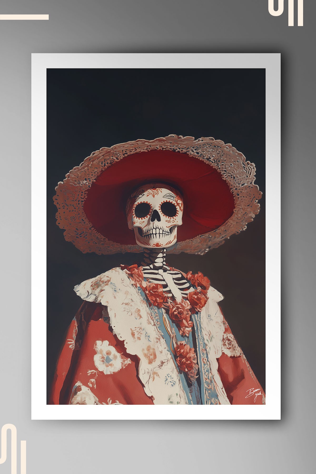 Muerte Art Poster - Çerçevesiz