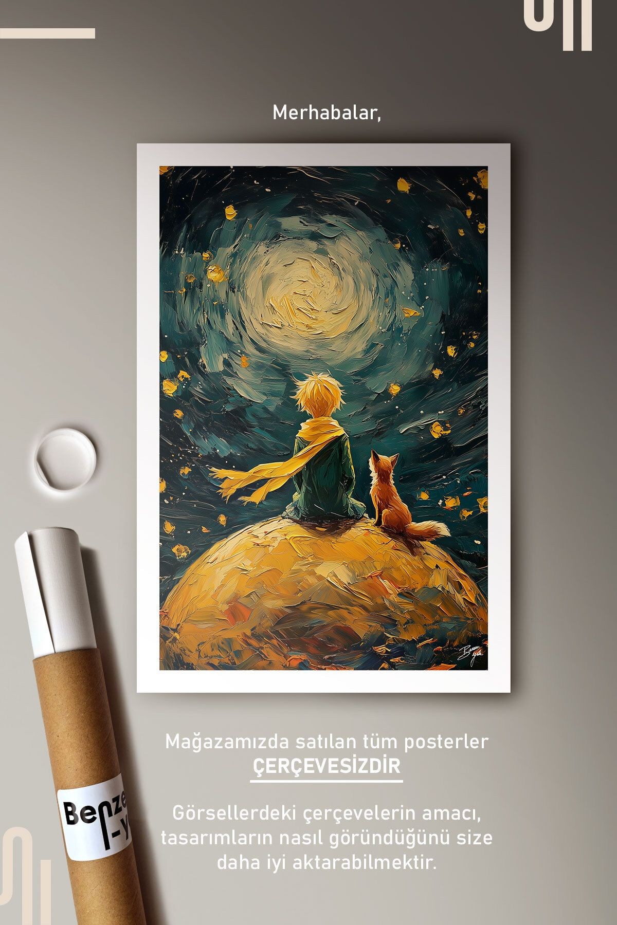 Küçük Prens Art Poster - Çerçevesiz