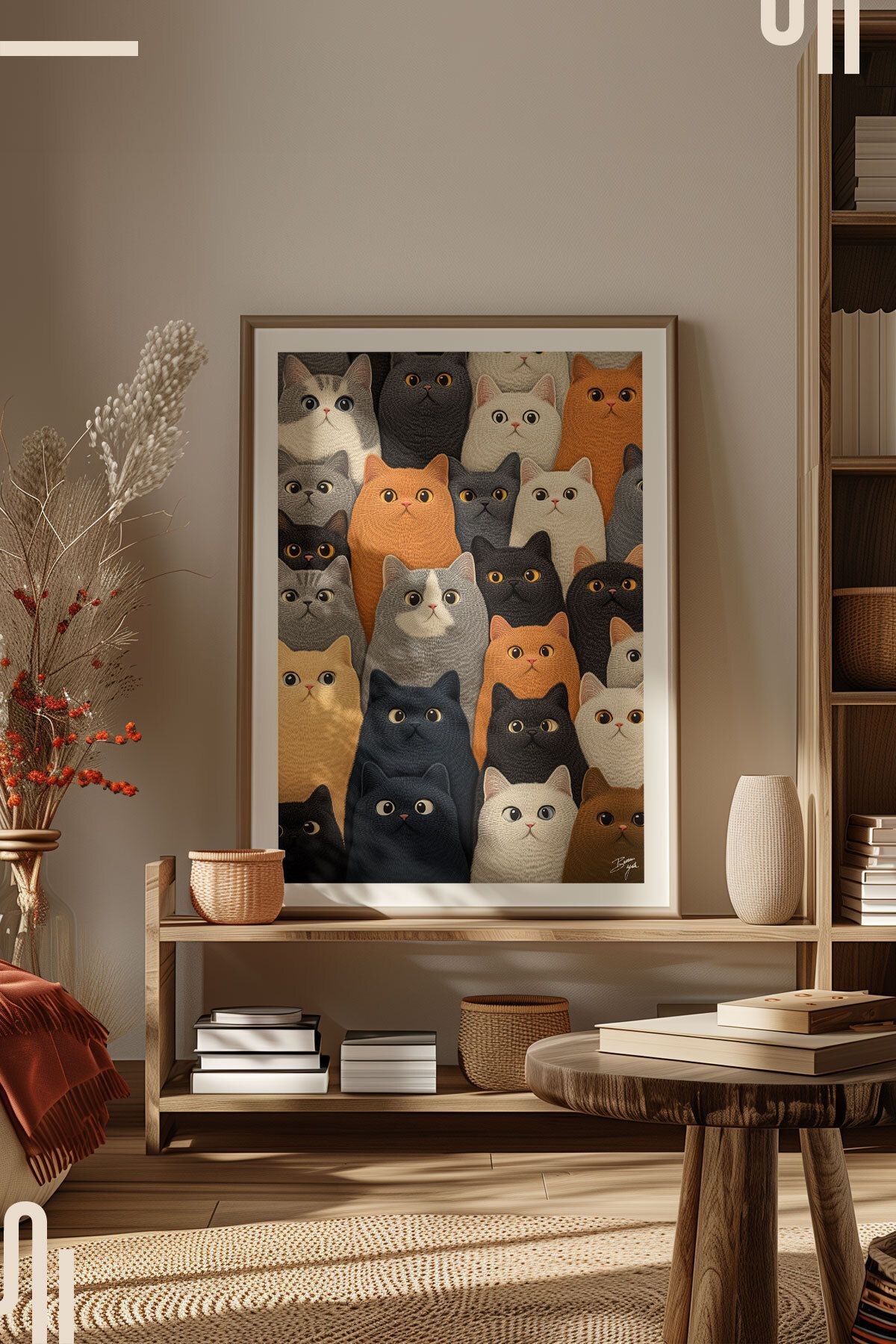 Cats Art Poster - Çerçevesiz