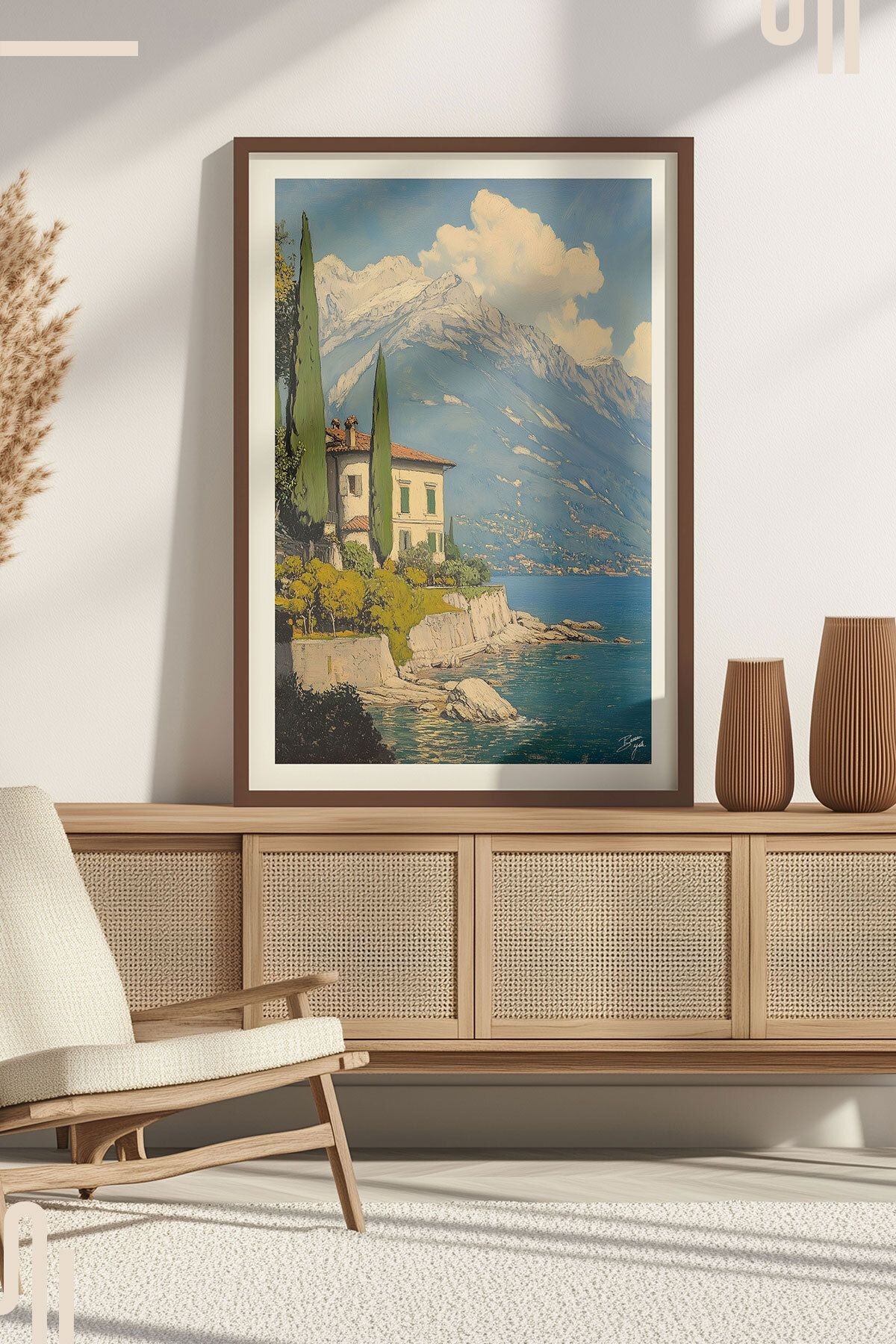 Italian Riviera Art Poster - Çerçevesiz