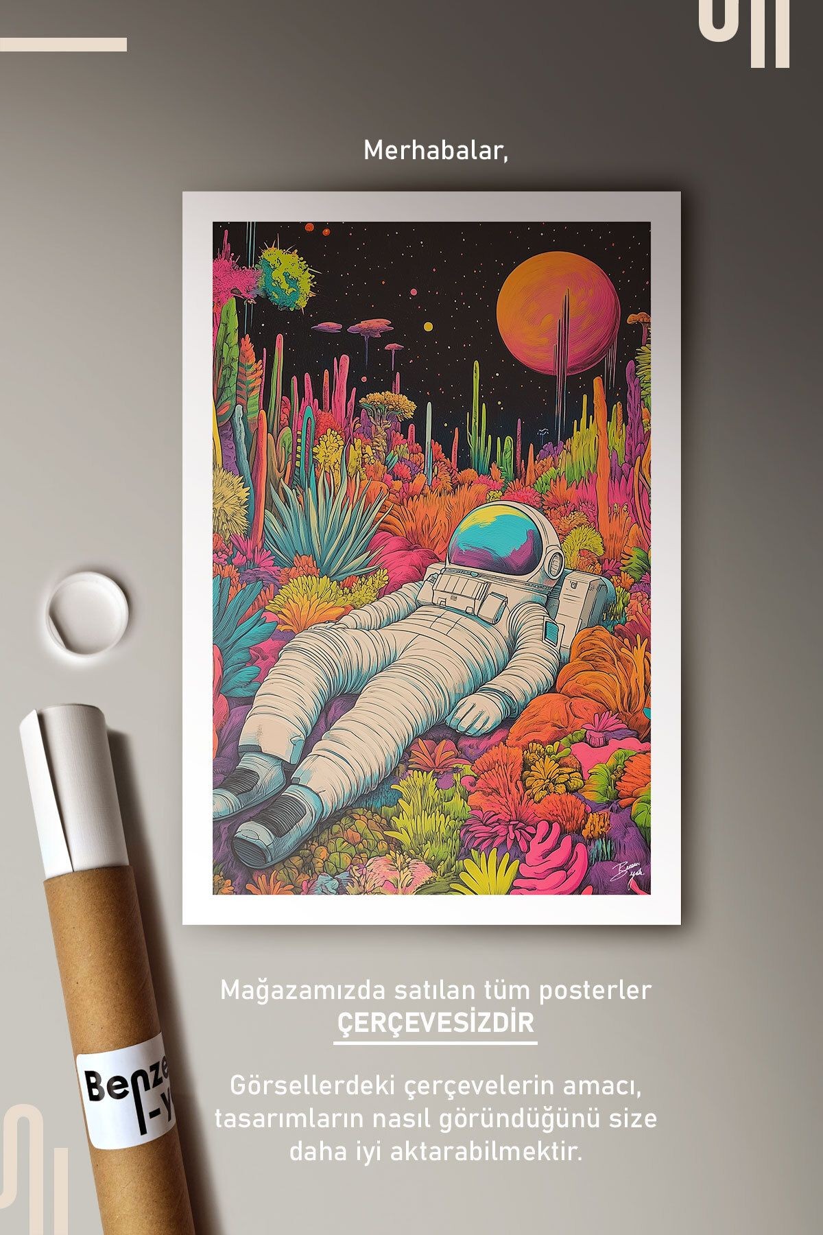 Trippy Exploration Art Poster - Çerçevesiz