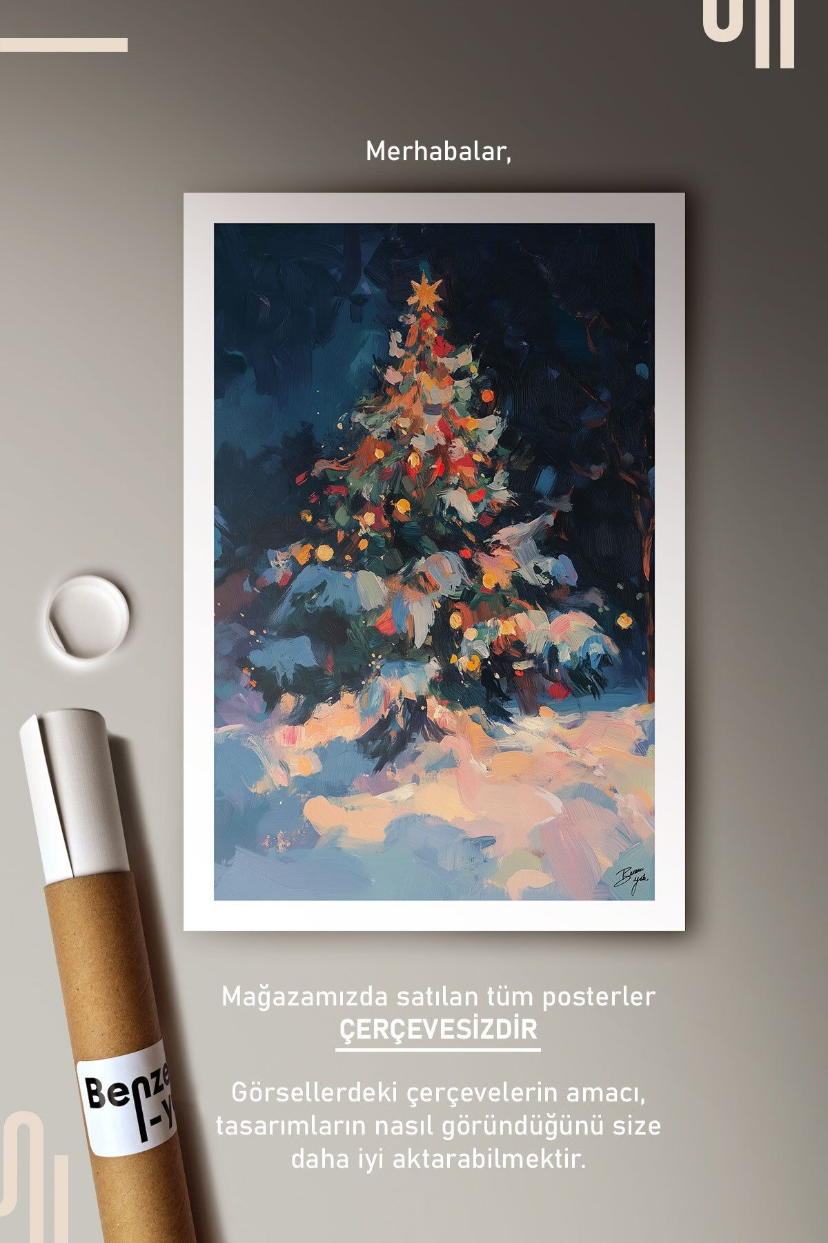 Xmastree Art Poster - Çerçevesiz