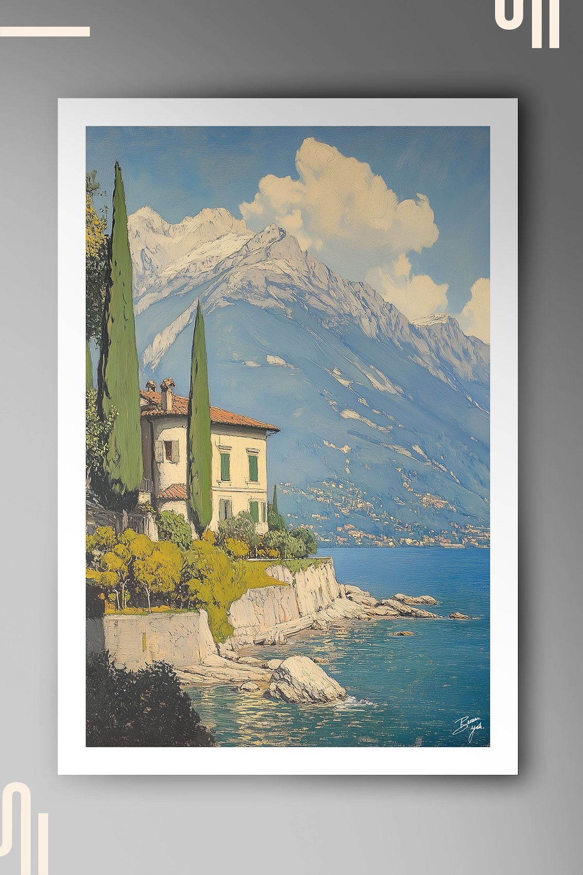 Italian Riviera Art Poster - Çerçevesiz