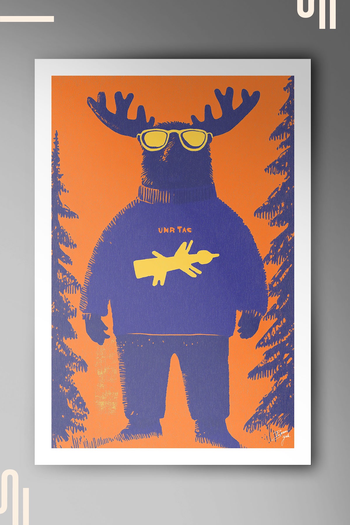 Moose-t Wanted Art Poster - Çerçevesiz