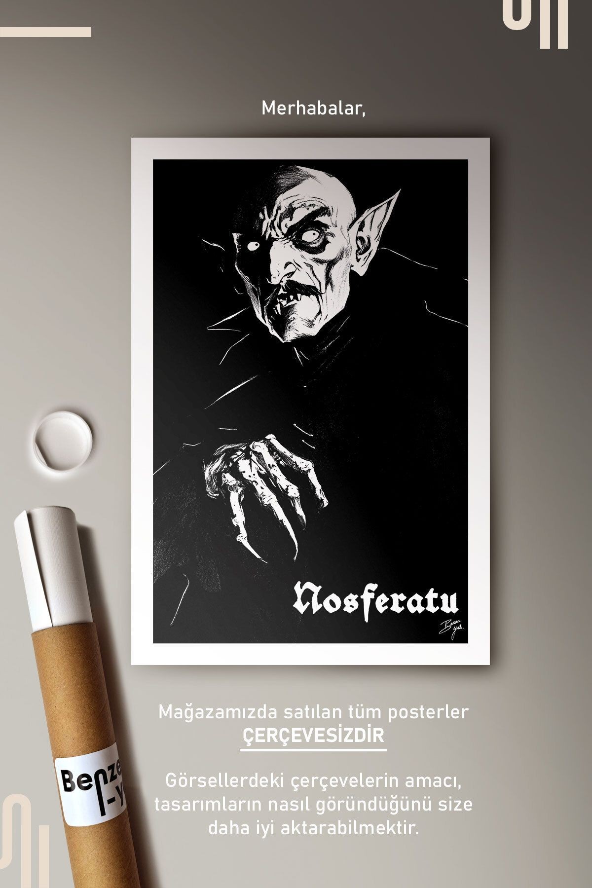 Nosferatu Art Poster - Çerçevesiz