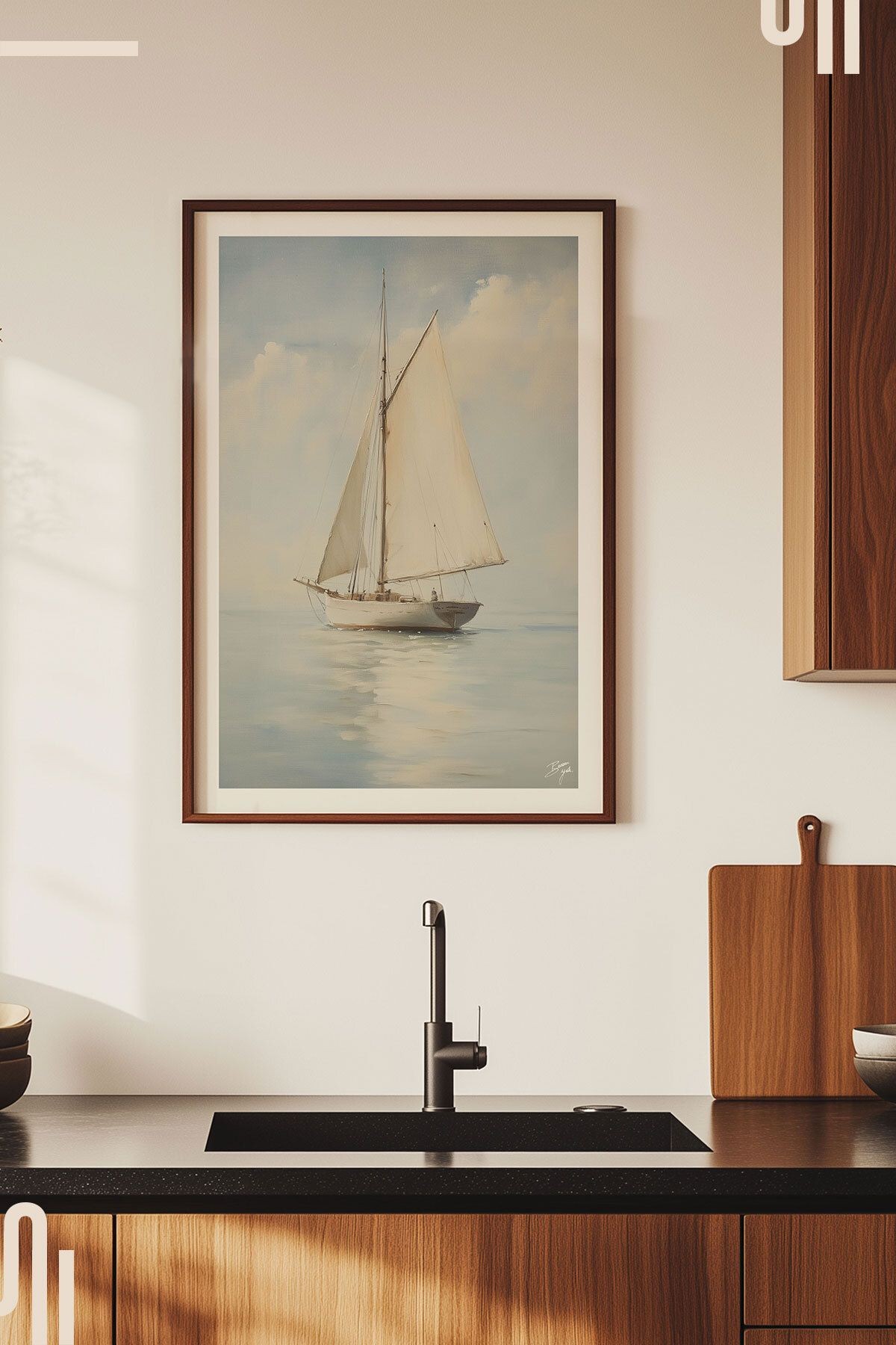 Sailboat Art Poster - Çerçevesiz