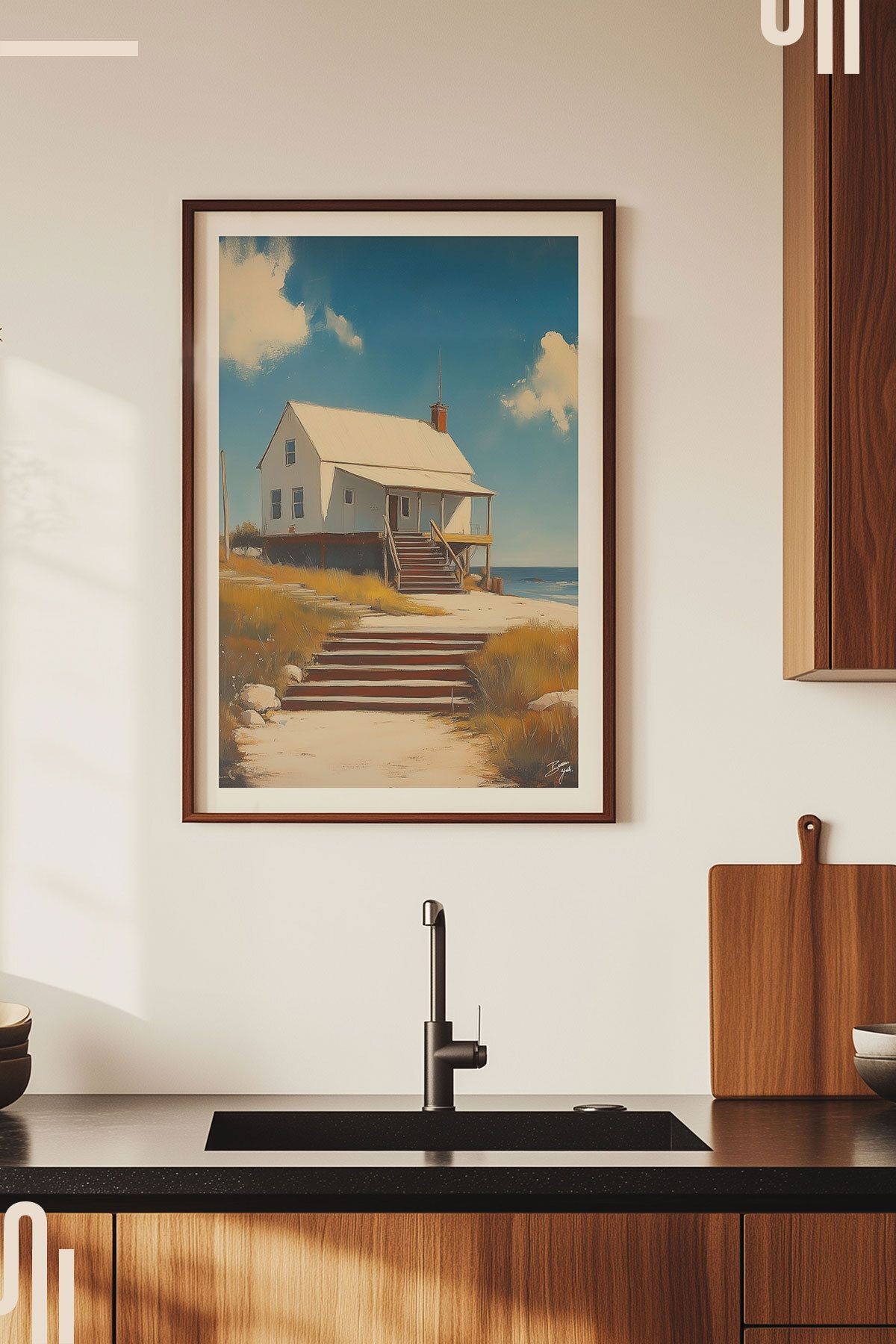 Coastal Retreat Art Poster - Çerçevesiz