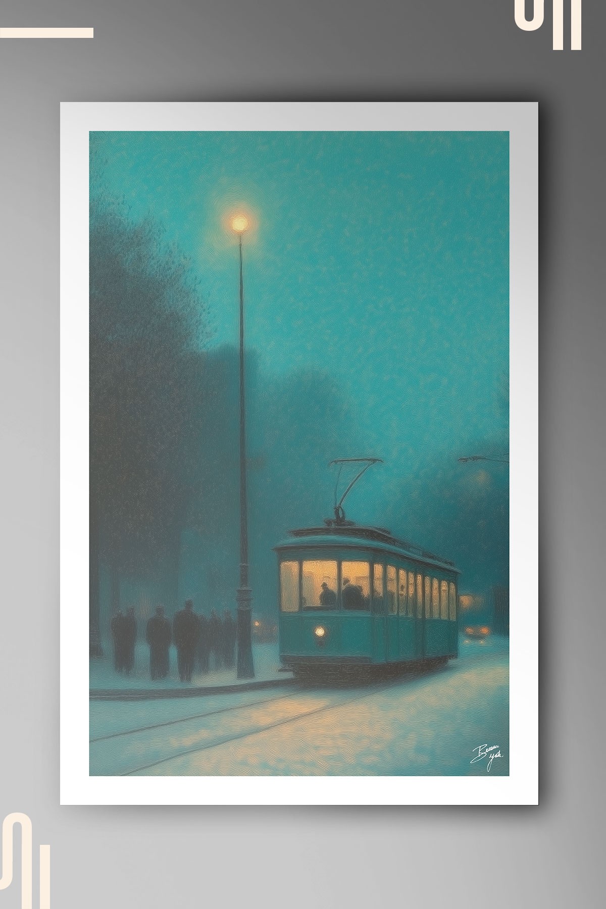 The Last Tram Art Poster - Çerçevesiz