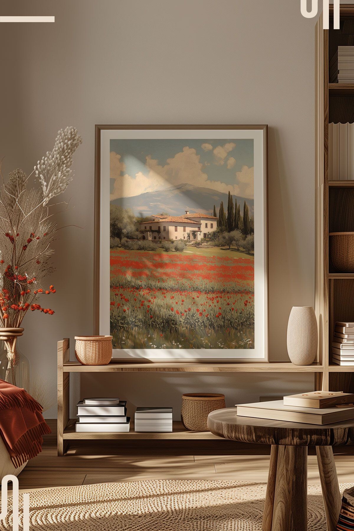 Tuscan Landscape Art Poster - Çerçevesiz