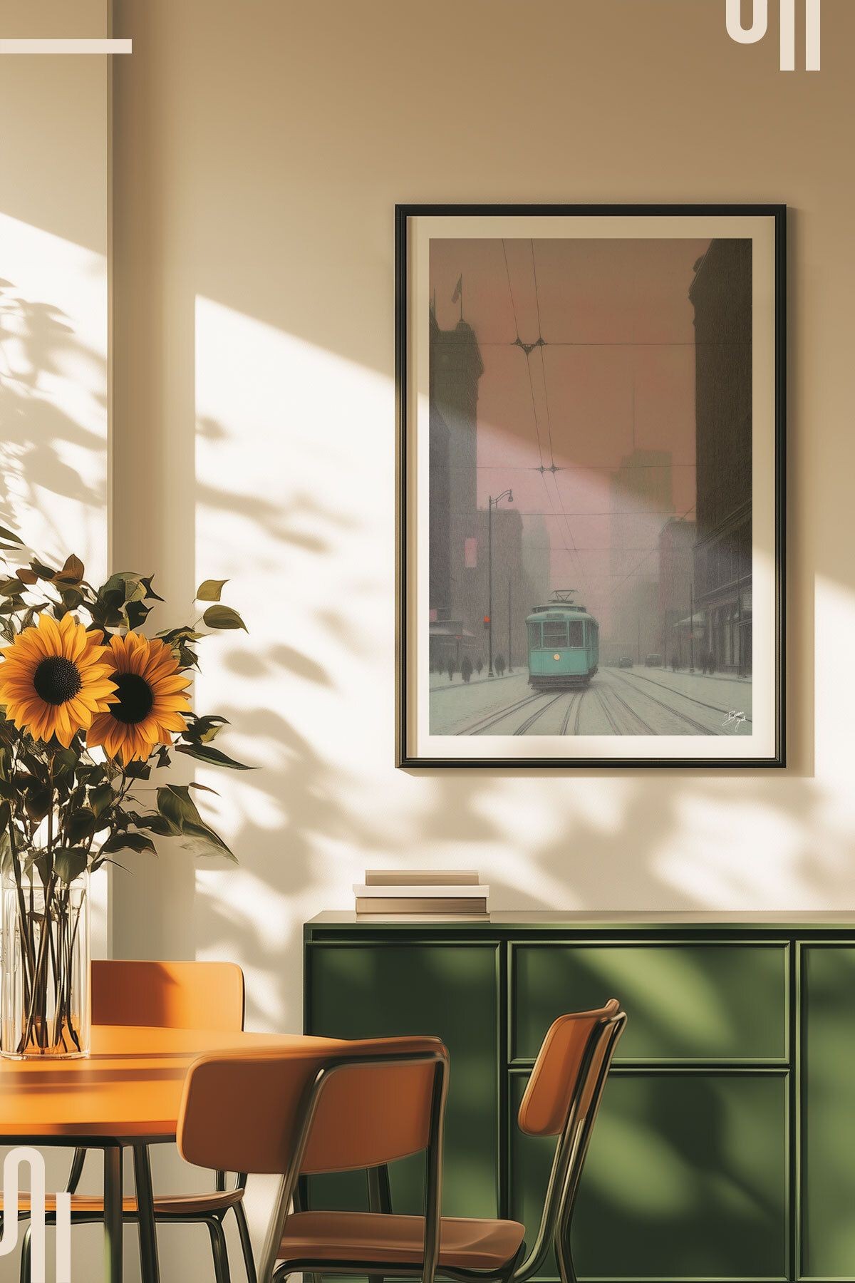 Tram Art Poster - Çerçevesiz