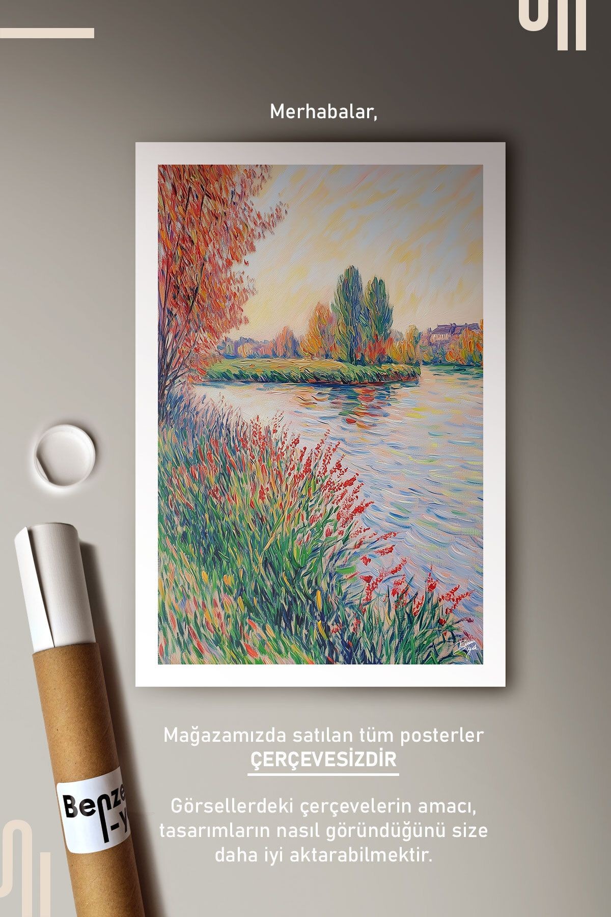 Lake Art Poster - Çerçevesiz