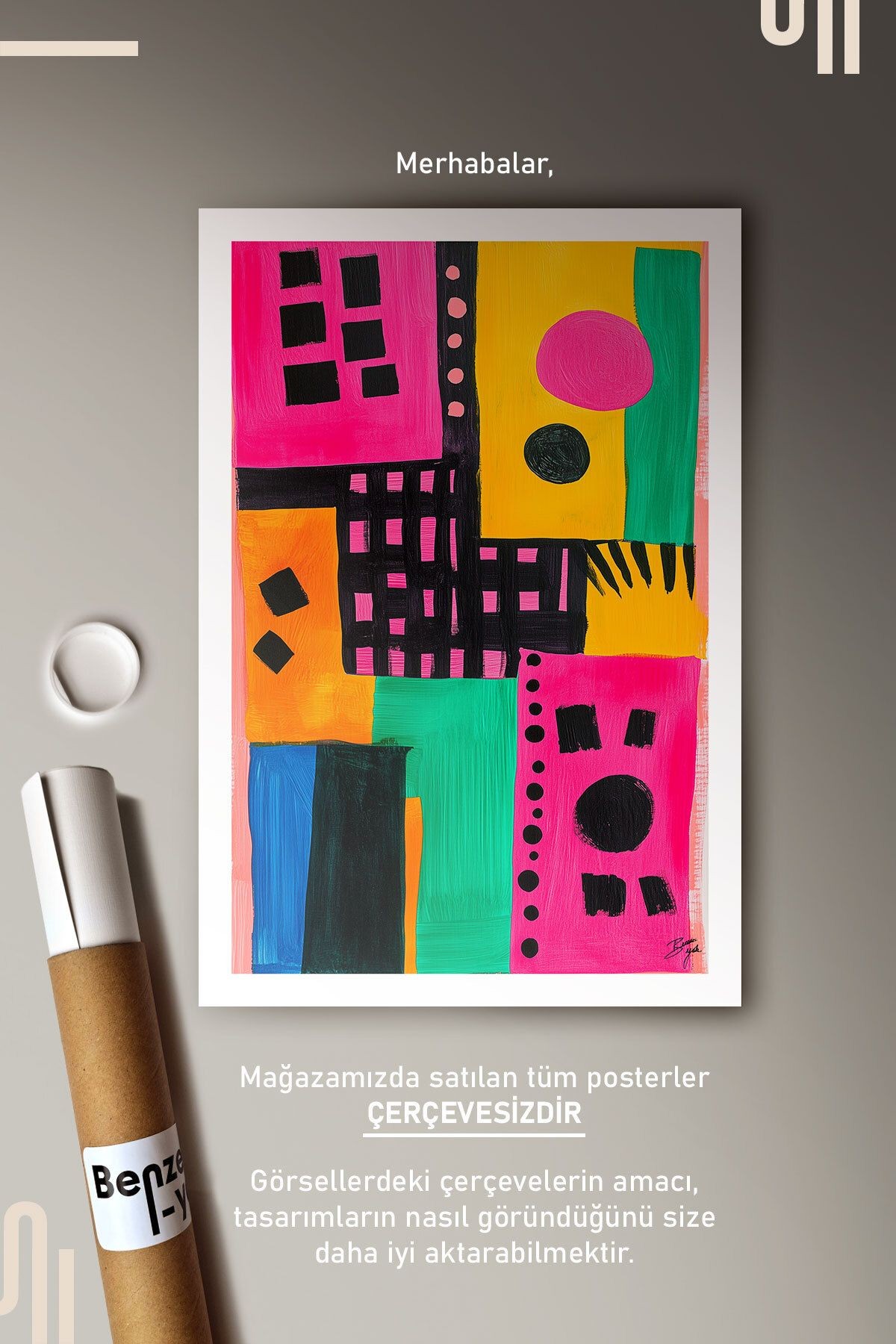 Abstract Art Poster - Çerçevesiz