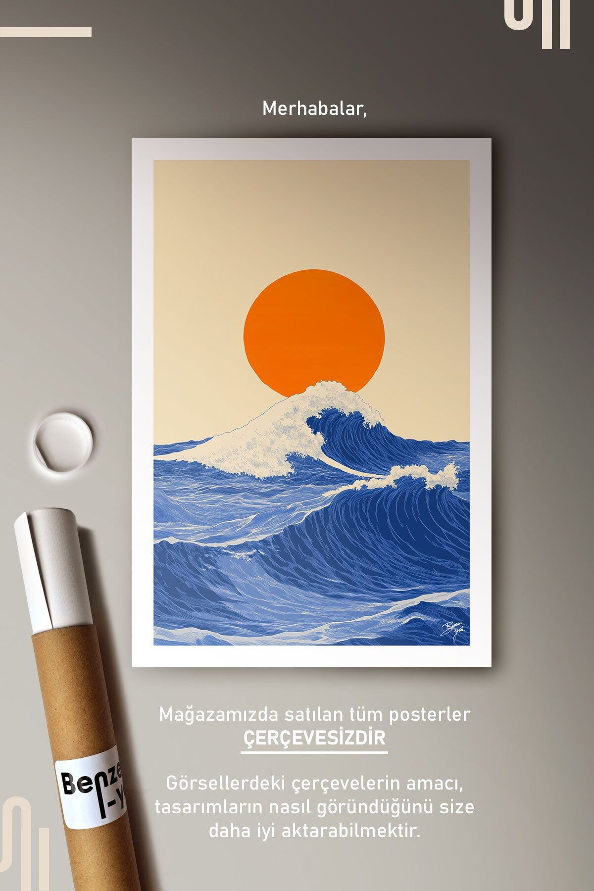 Great Wave Art Poster - Çerçevesiz