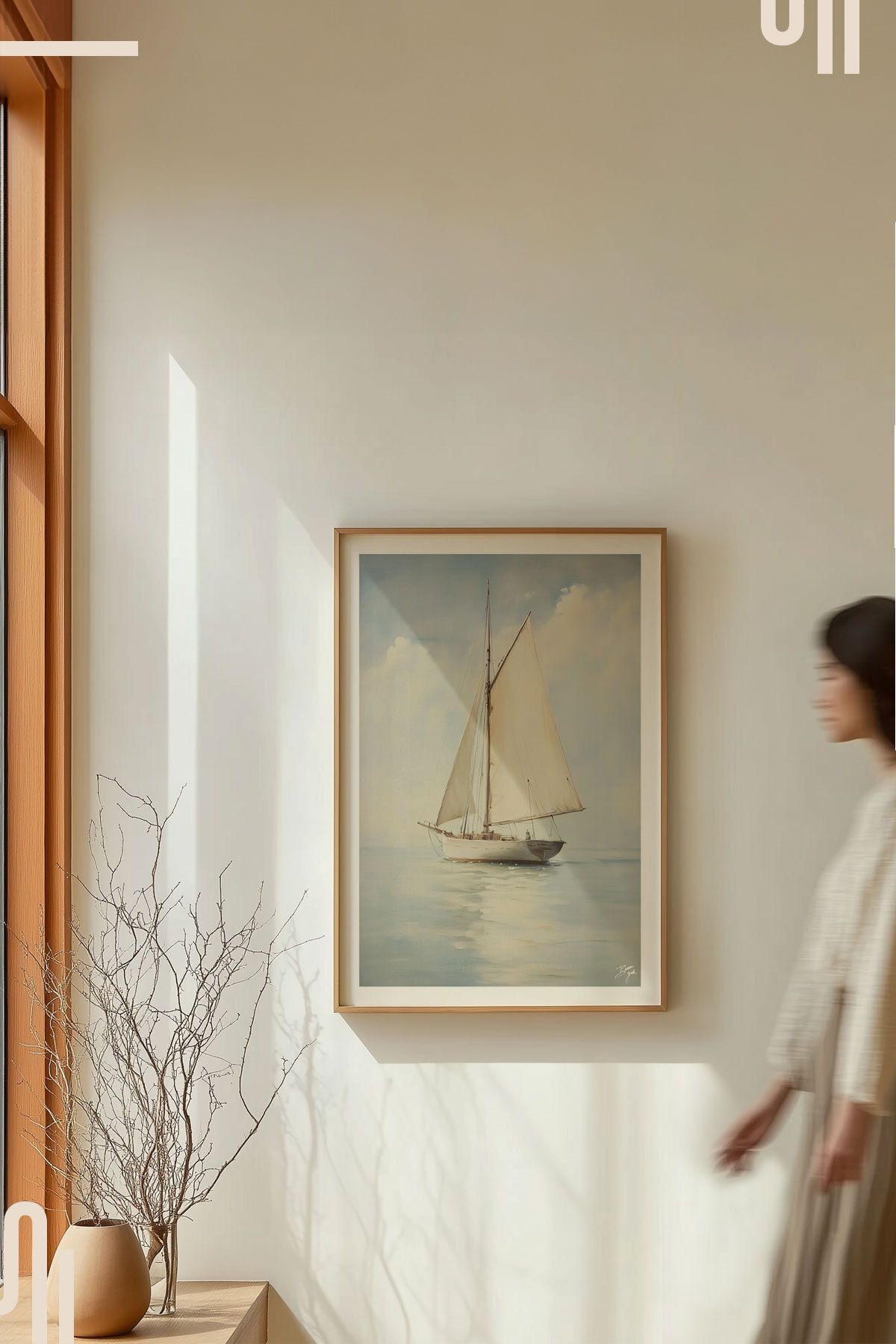 Sailboat Art Poster - Çerçevesiz