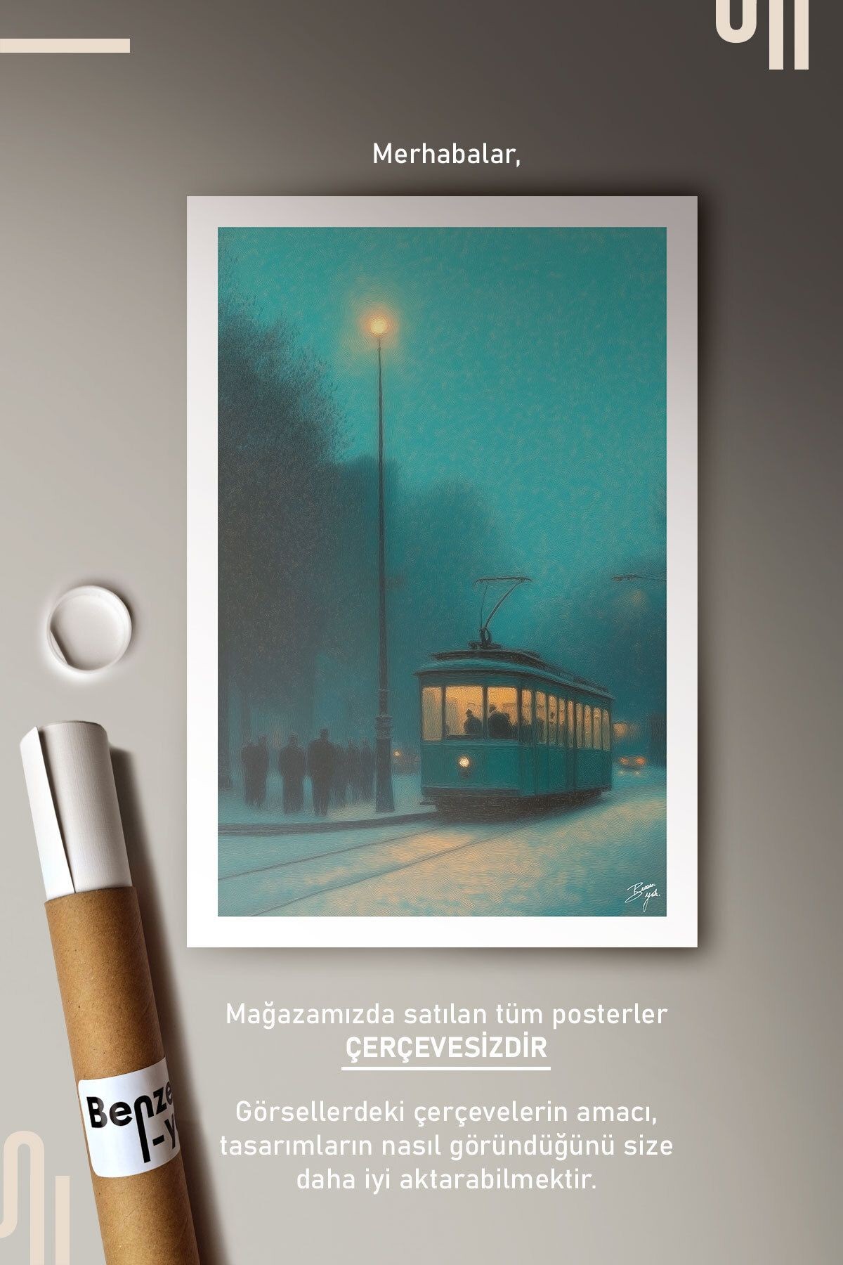 The Last Tram Art Poster - Çerçevesiz