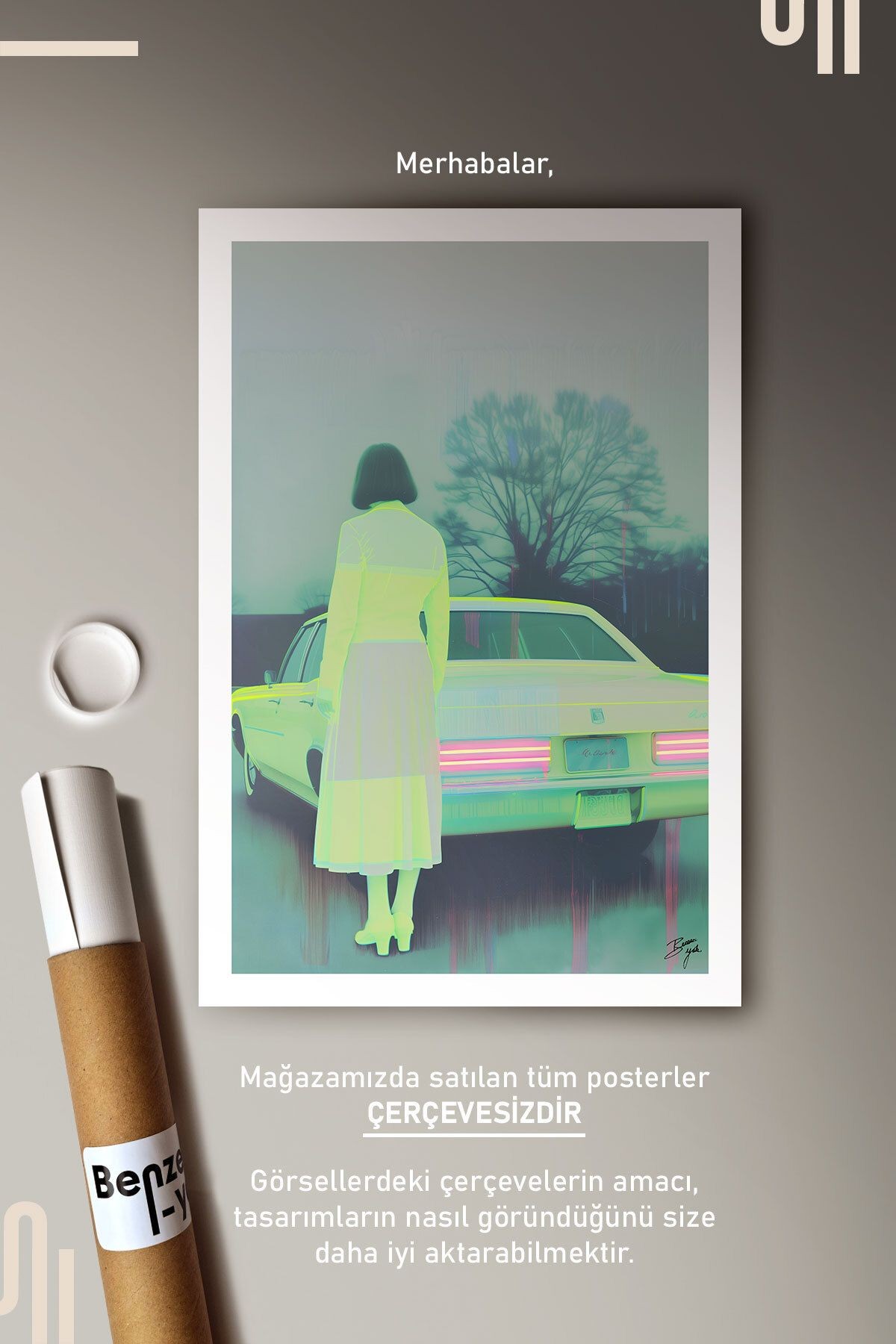 Ghost of the Highway Art Poster - Çerçevesiz