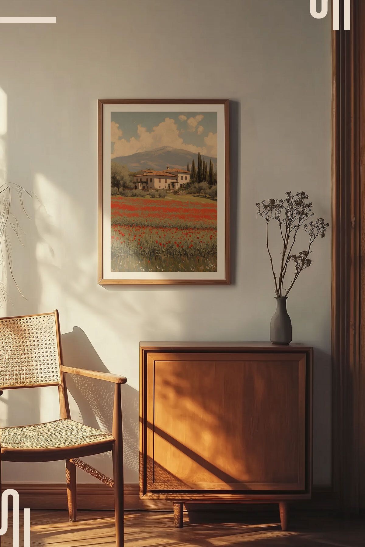 Tuscan Landscape Art Poster - Çerçevesiz