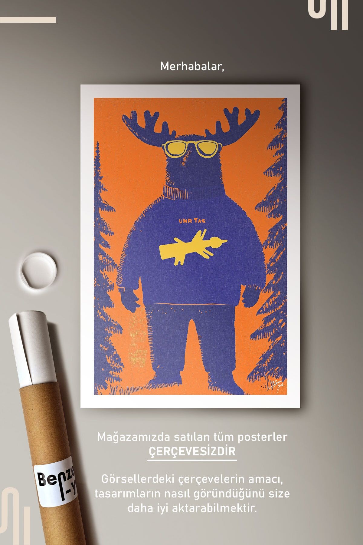 Moose-t Wanted Art Poster - Çerçevesiz