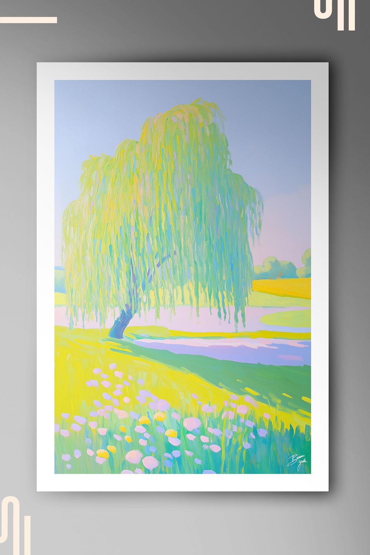 Peaceful Meadow Art Poster - Çerçevesiz