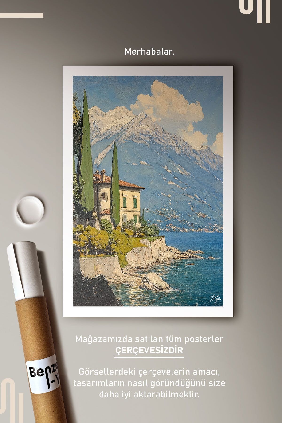 Italian Riviera Art Poster - Çerçevesiz