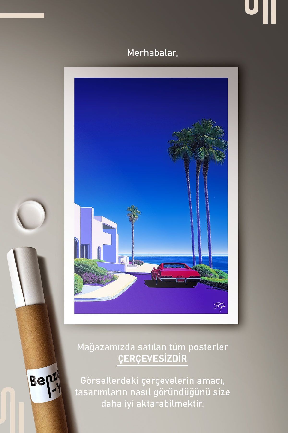 Miami Art Poster - Çerçevesiz