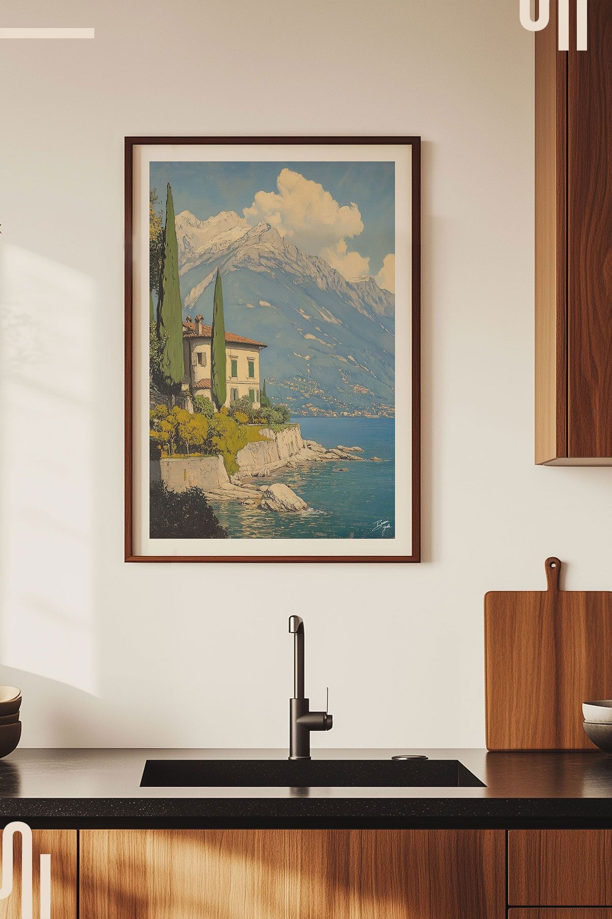 Italian Riviera Art Poster - Çerçevesiz