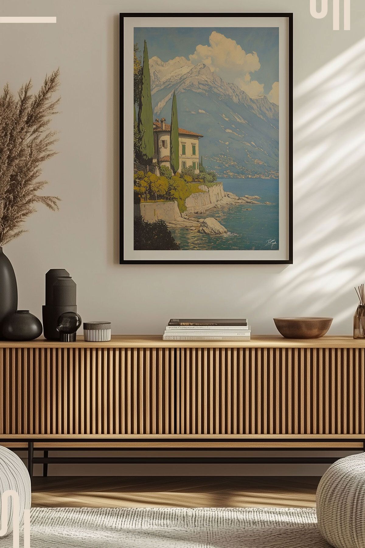 Italian Riviera Art Poster - Çerçevesiz